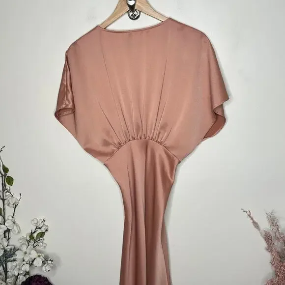 knee length dresses for ladies Dream Sight Lace Satin Maxi Dress main image 1